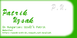 patrik uzsak business card